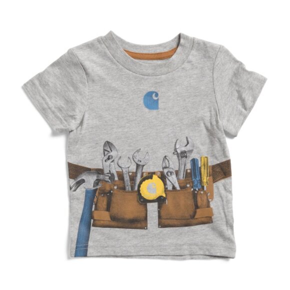 NWT Adorable Carhartt gray tool belt short sleeve t-shirt baby boys 9m - Picture 11 of 11